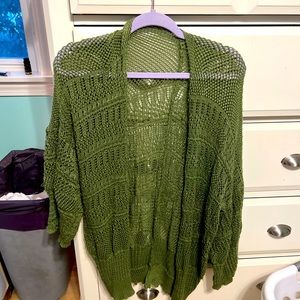 Green cardigan